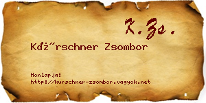 Kürschner Zsombor névjegykártya
